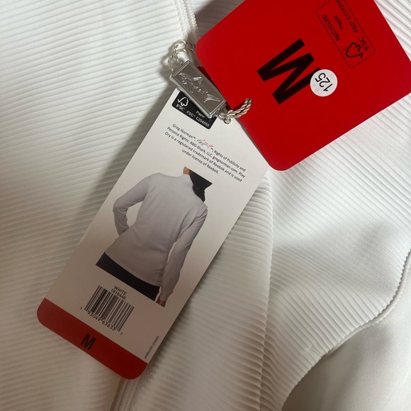 Greg Norman Collection White Zip-Up Vest Shirt Medium - Picture 7 of 10